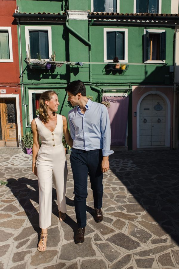 Burano Couple Photos Engagement in Venice