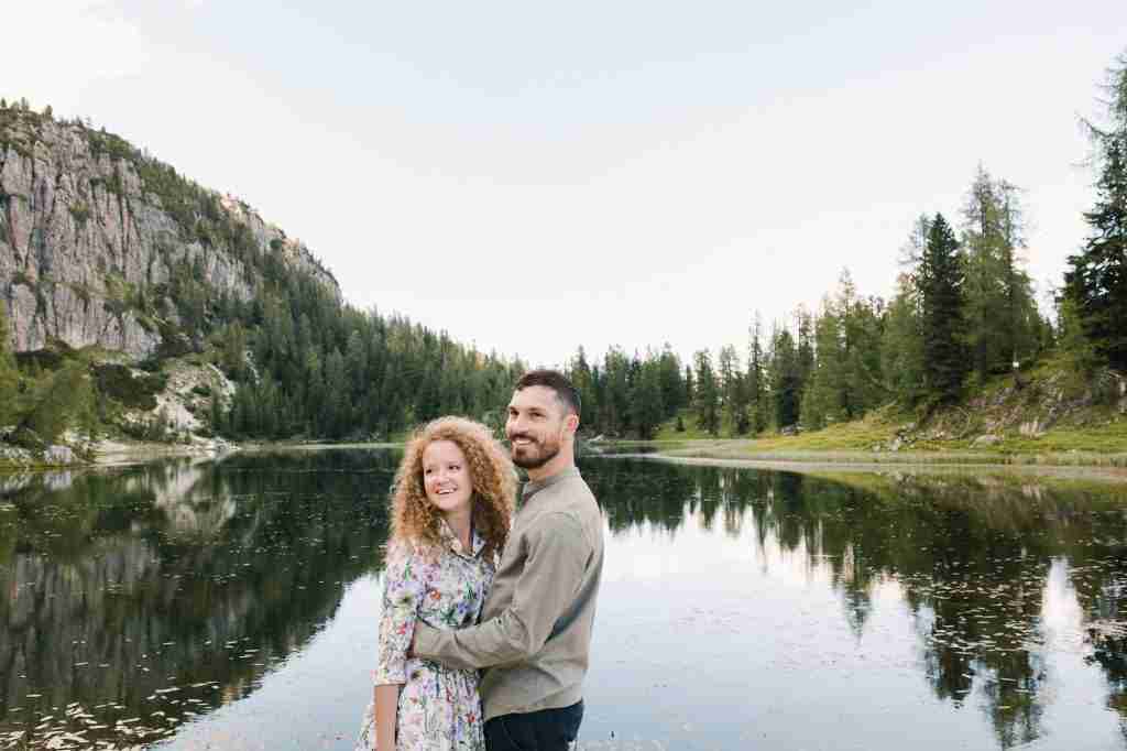 Dolomites Elopement Photographer Lakeside Intimate Wedding Italy