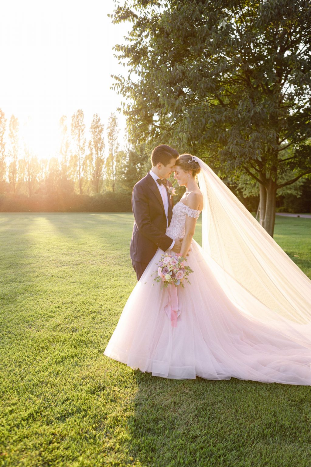 Kiss bride groom Elegant Countryside Wedding in the North of Italy, Treviso Venice