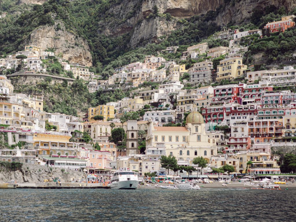 The famous view of Positano when you arrive from the water
