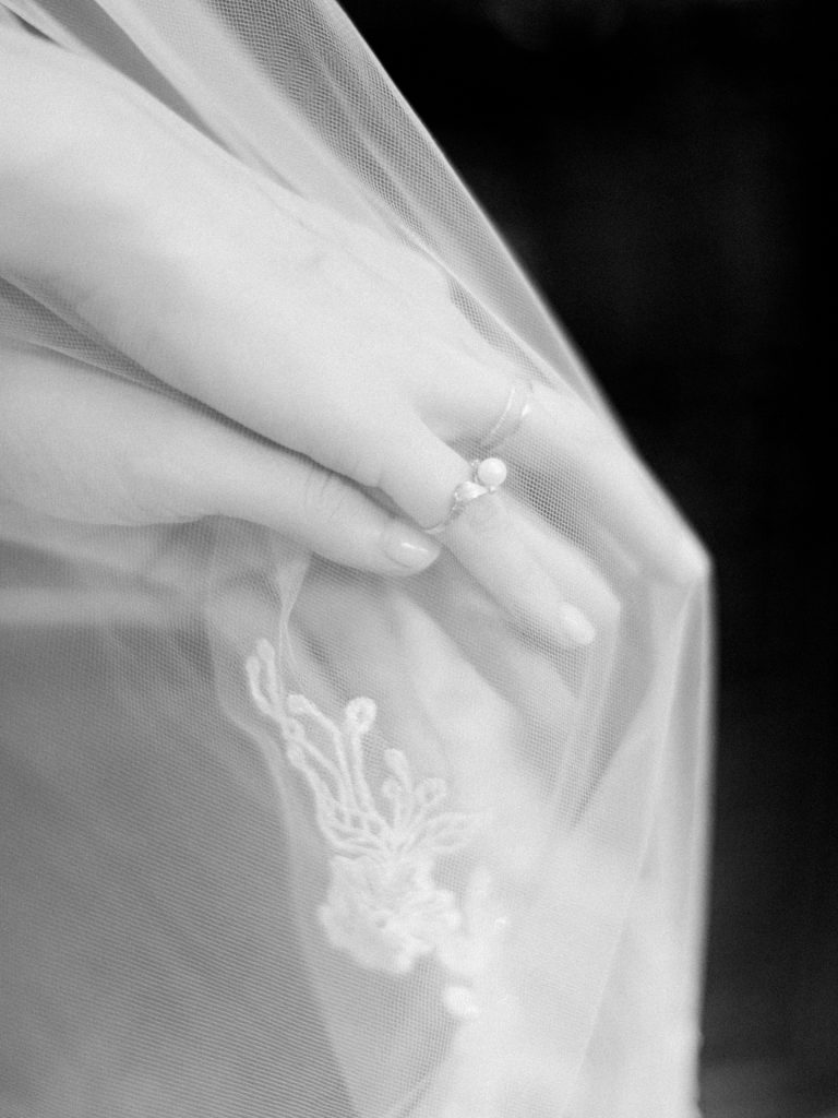 Bride getting ready at Tivoli Palazzo Gaddi decorated for Christmas in Florence