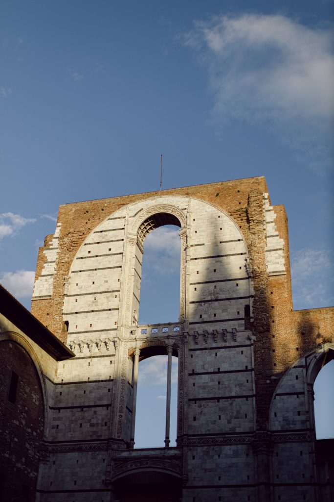 A medieval monument in the city of Siena, Tuscany