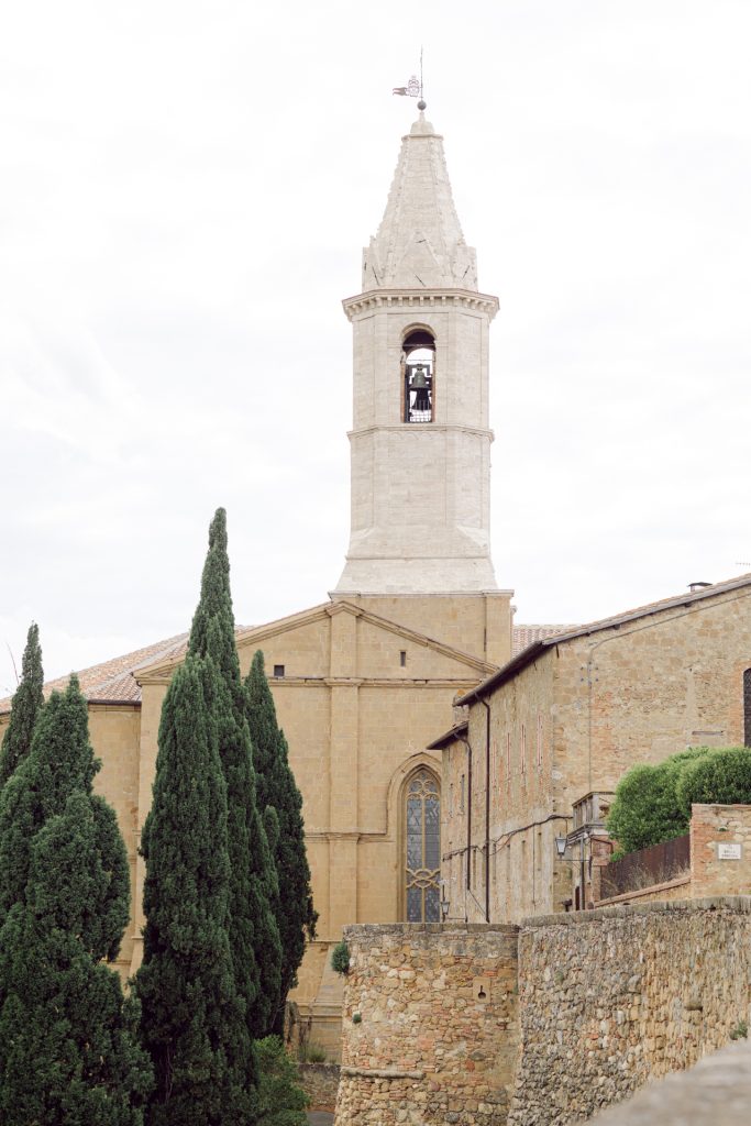 View of the medieval town of Pienza in Tuscany