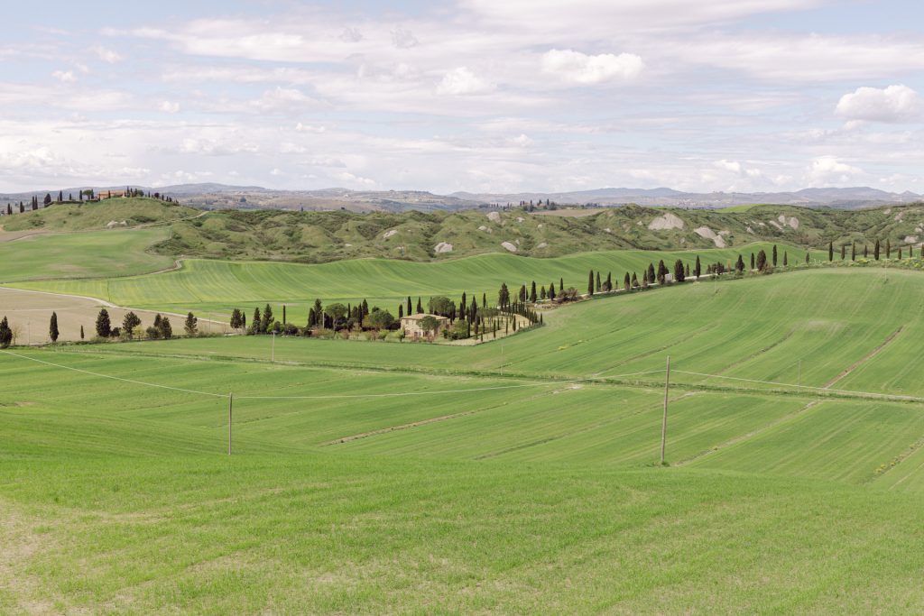 Green Crete Senesi hills in April, the softer side of the Tuscan countryside