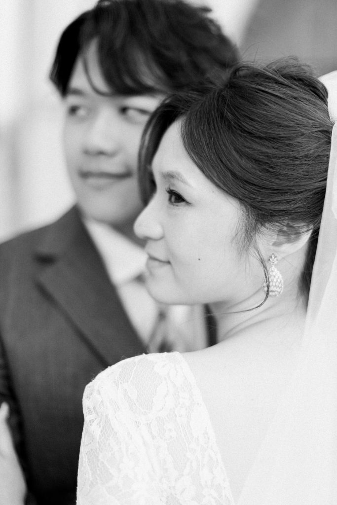 Couple in wedding attire in Venice