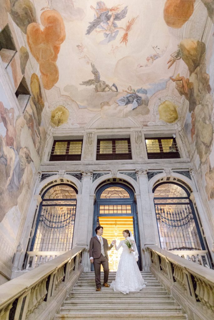Scalone dei Giganti at Ca' Sagredo in Venice monumental staircase built in the '700